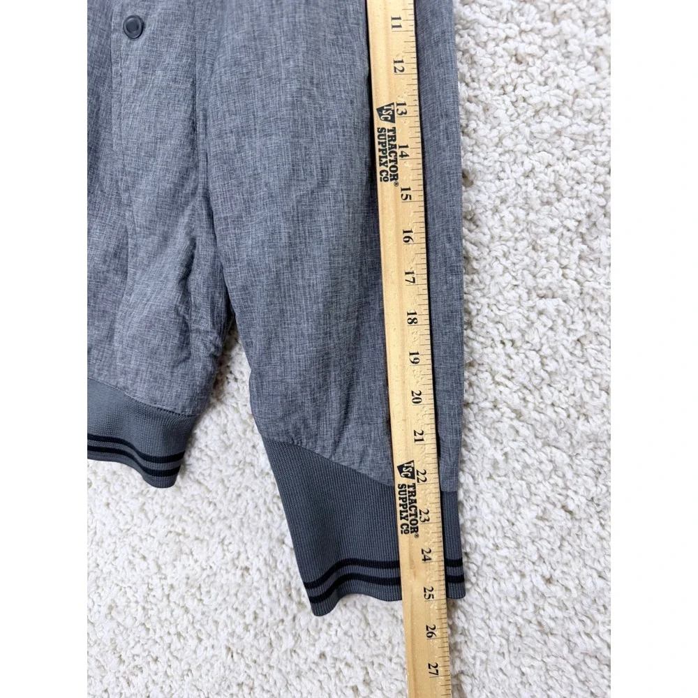 Armani Exchange Bomber Jacket Mens Medium Grey Excellent Full Zip Logo Patch